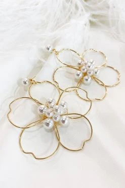 Alamour The Label Alberta Flower Pearl Earrings NEW ARRIVALS