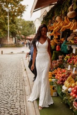 Alamour Made-To-Order PROM & FORMAL Sabrina - White