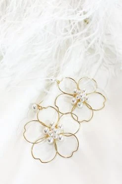 Alamour The Label Alberta Flower Pearl Earrings NEW ARRIVALS