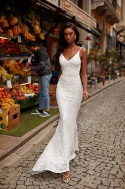 Alamour Made-To-Order PROM & FORMAL Sabrina - White