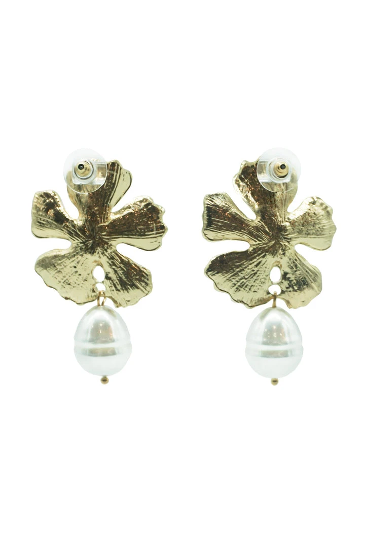 Alamour The Label Maria Yellow Pearl Drop Earrings 2 Alamour The Label Maria Yellow Pearl Drop Earrings