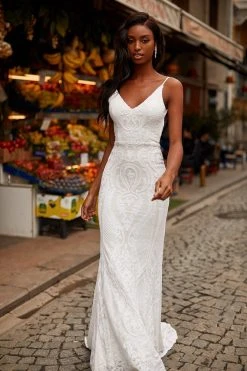 Alamour Made-To-Order PROM & FORMAL Sabrina - White