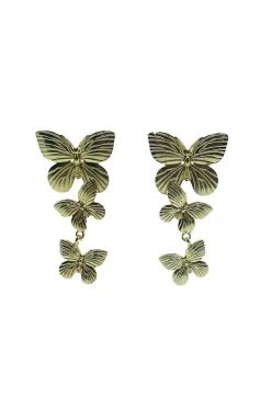 Alamour The Label Lolita Gold Butterfly Drop Earrings