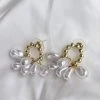 Alamour The Label Agnes Pearl Drop Earrings With Gold Details