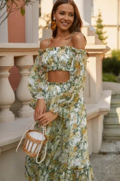 Alamour The Label Fleur Floral Yellow Roses Midi Set DRESSES 11 Alamour The Label Fleur Floral Yellow Roses Midi Set DRESSES