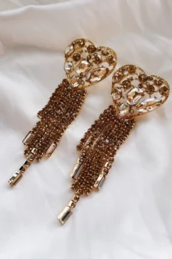 Alamour The Label Jules Bronze Statement Heart Drop Earrings 10 Alamour The Label Jules Bronze Statement Heart Drop Earrings