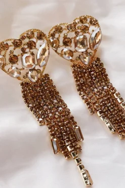 Alamour The Label Jules Bronze Statement Heart Drop Earrings 9 Alamour The Label Jules Bronze Statement Heart Drop Earrings