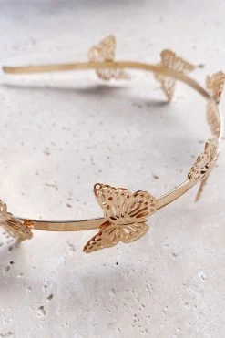 Alamour The Label Sevyn Rose Gold Butterfly Headband
