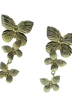 Alamour The Label Lolita Gold Butterfly Drop Earrings