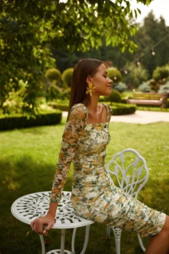 Alamour The Label Fleur Long Sleeve Midi Dress DRESSES 11 Alamour The Label Fleur Long Sleeve Midi Dress DRESSES