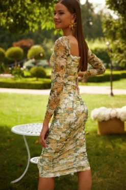 Alamour The Label Fleur Long Sleeve Midi Dress DRESSES