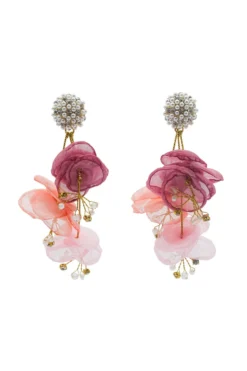 Alamour The Label Emilita Pink Petal Earrings
