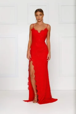 Alamour The Label Layali - Red Fitted Gowns