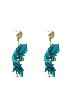 Alamour The Label Emilita Teal Petal Earrings