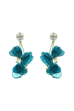 Alamour The Label Emilita Teal Petal Earrings